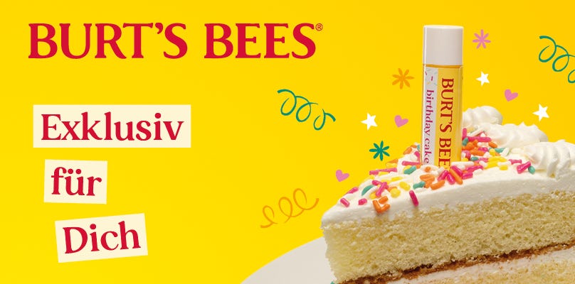 Dein Geschenk: Burt's Bees Birthday Cake Lip Balm gratis