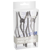 Comair Hair-Clips Pure Plastic 4er Pack