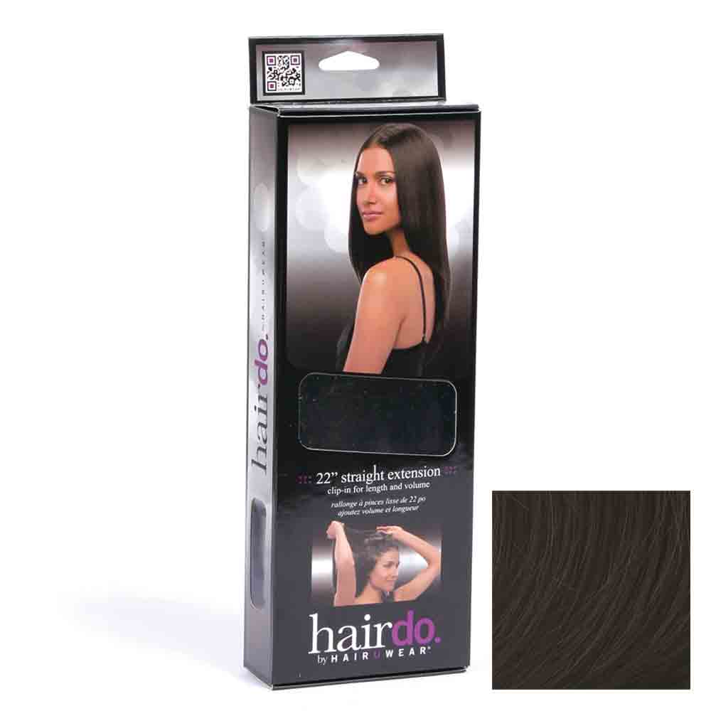 Hairdo Haarteil Clip in Straight Extension R2 ebony black 55 cm