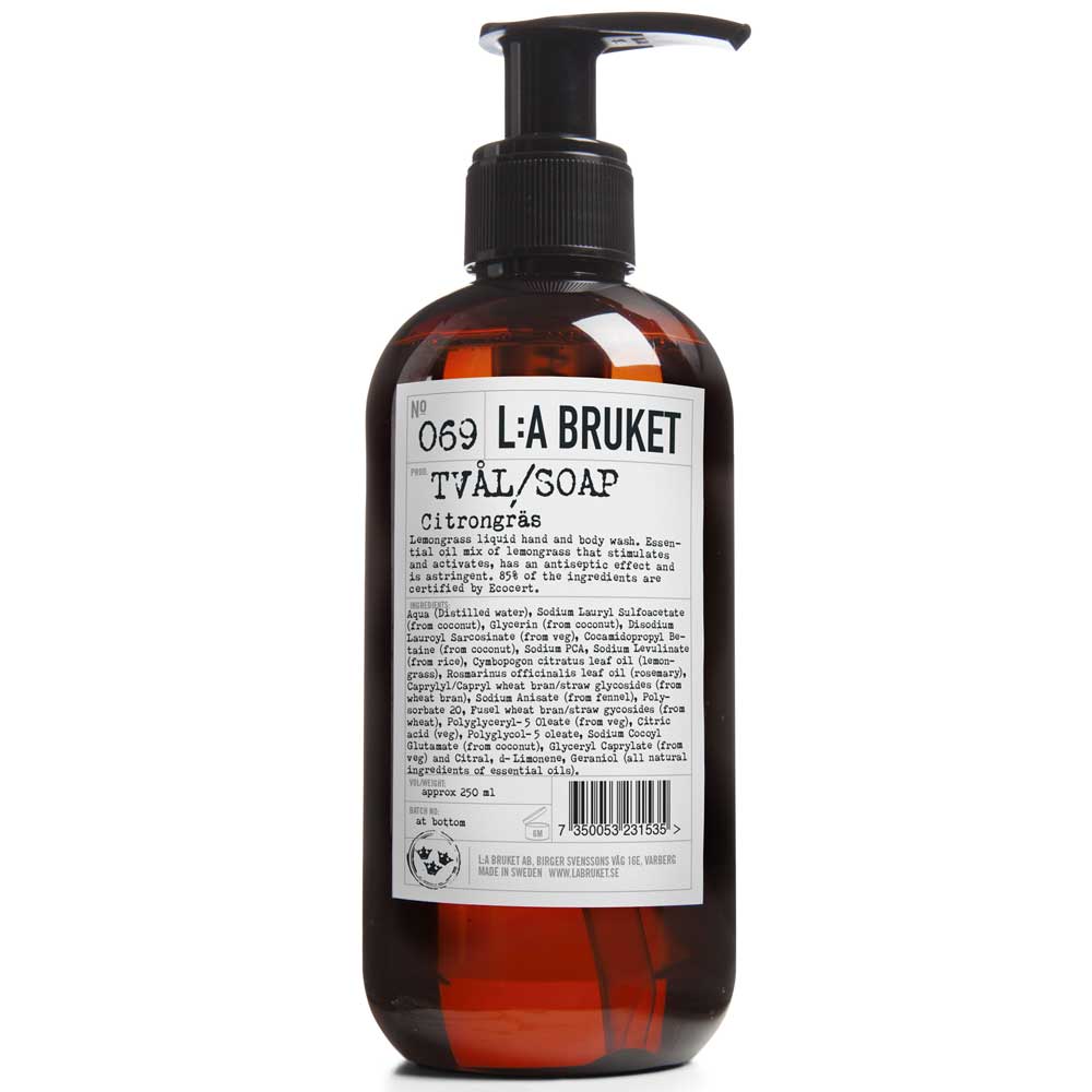 L:A BRUKET No. 69 Liquid Soap Lemongrass 250 ml