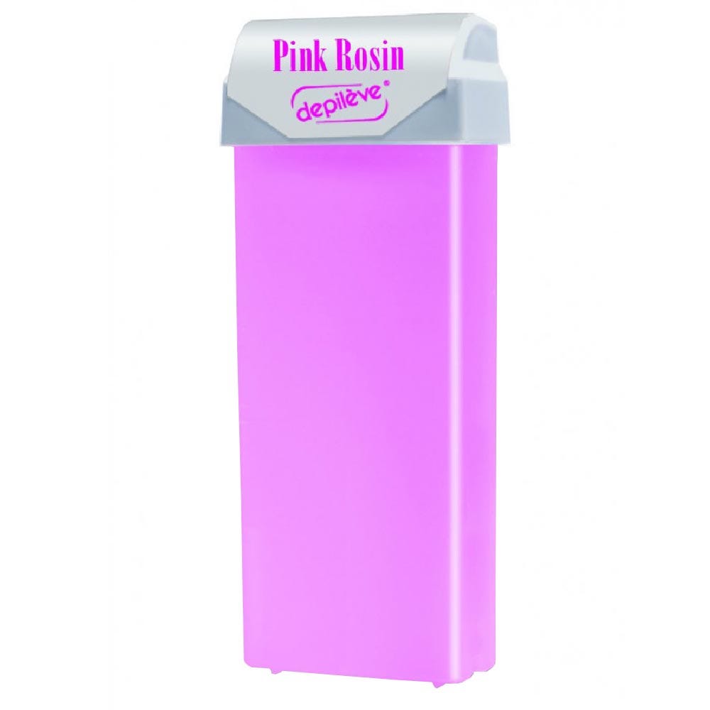 depileve Wachspatrone Pink Rosin Wax mit breitem Rollaufsatz 100 ml 