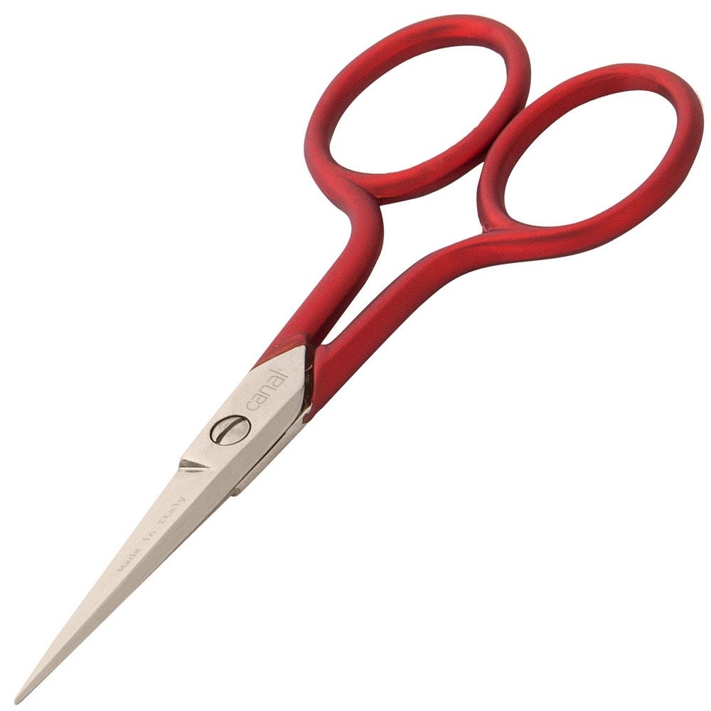 Canal Soft-touch Stickschere Carbon-Stahl 10 cm