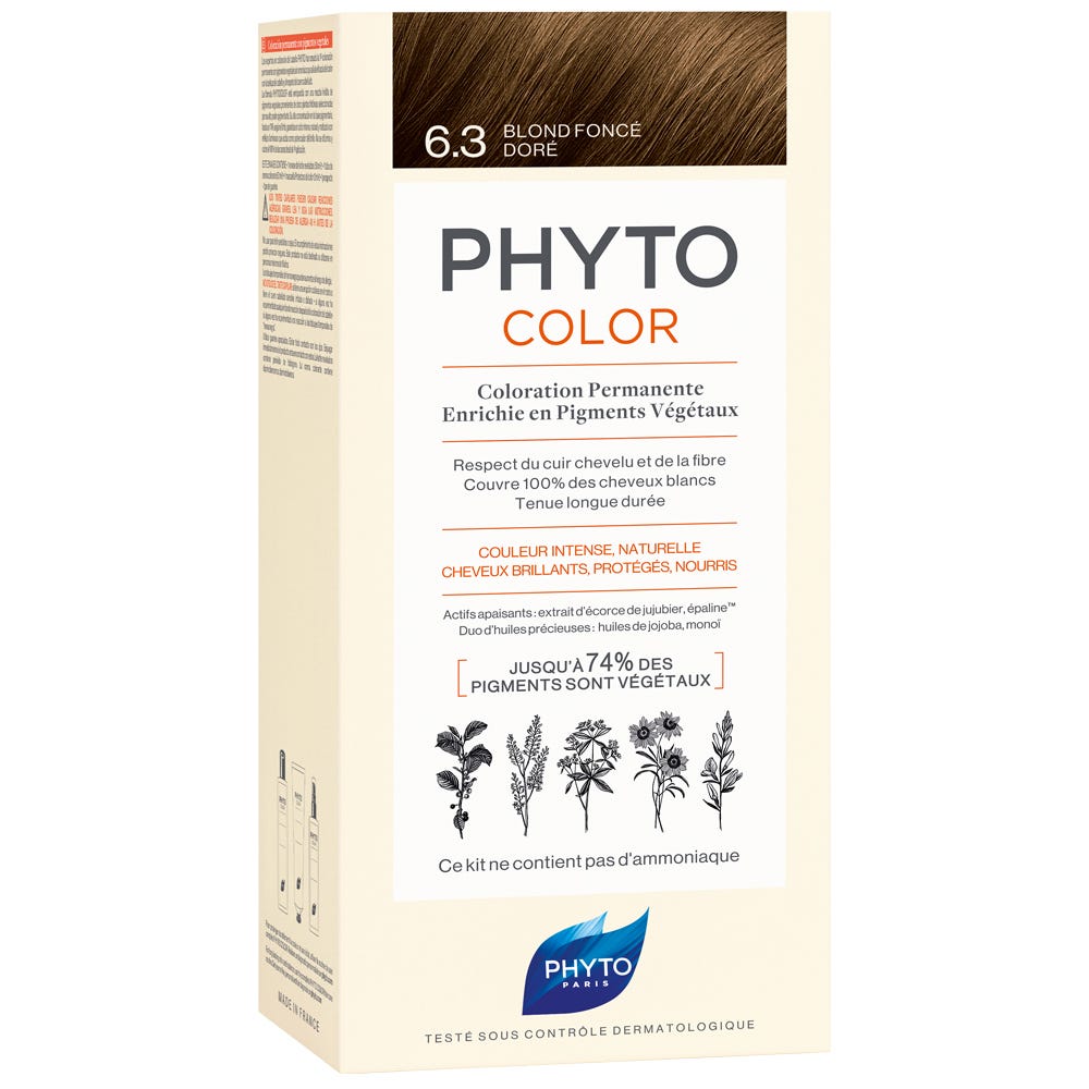 Phyto Phytocolor 6.3 Dark Goldblond Pflanzliche Coloration