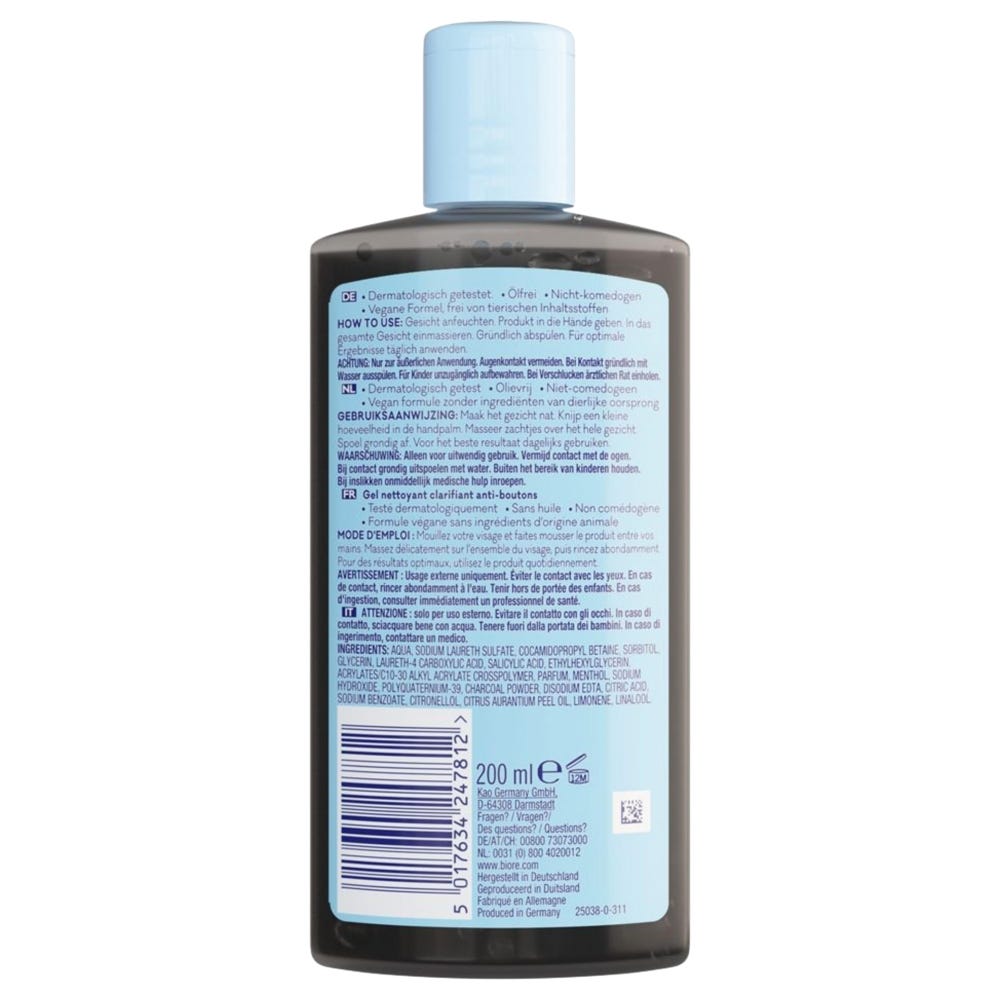 BIORÉ Anti-Pickel Waschgel mit Aktivkohle 200 ml
