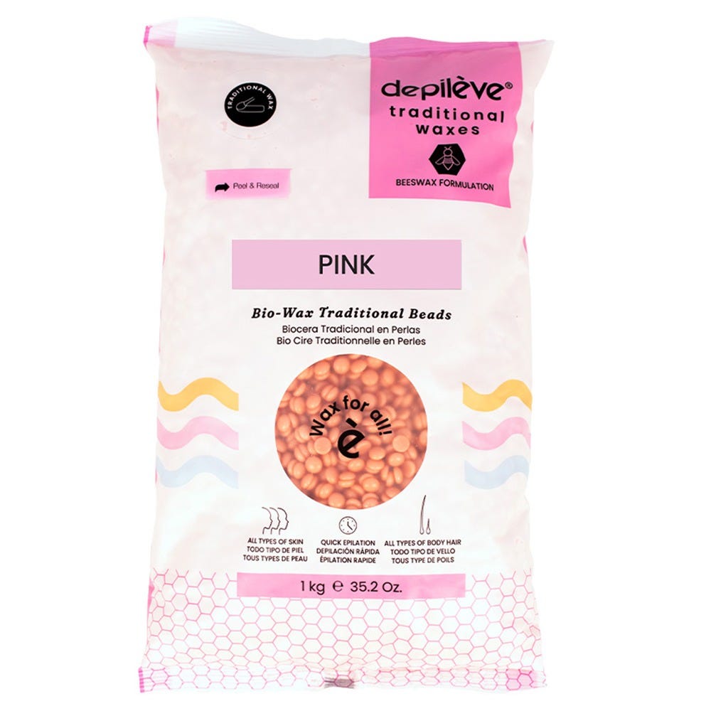 depileve Biowax Traditional Bead Pink 1000 ml 