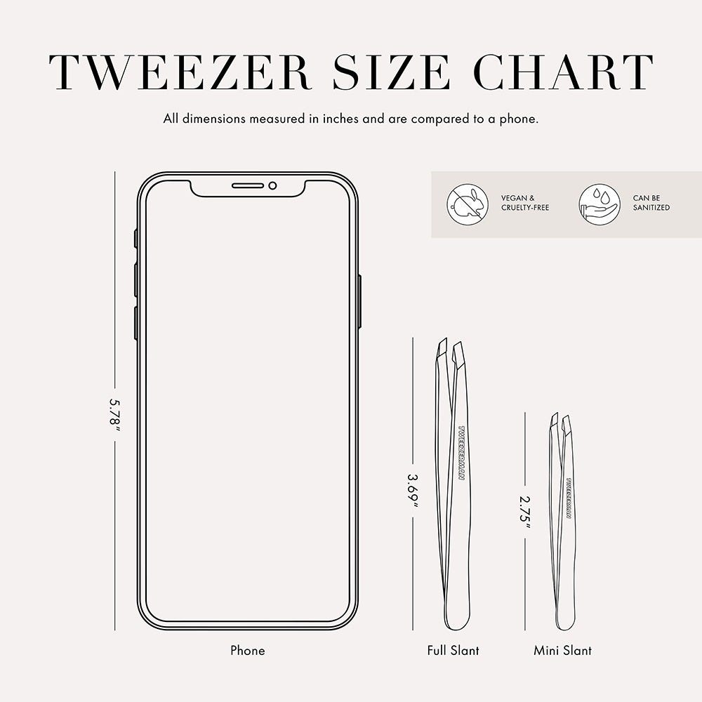 TWEEZERMAN Schräge Pinzette Silver