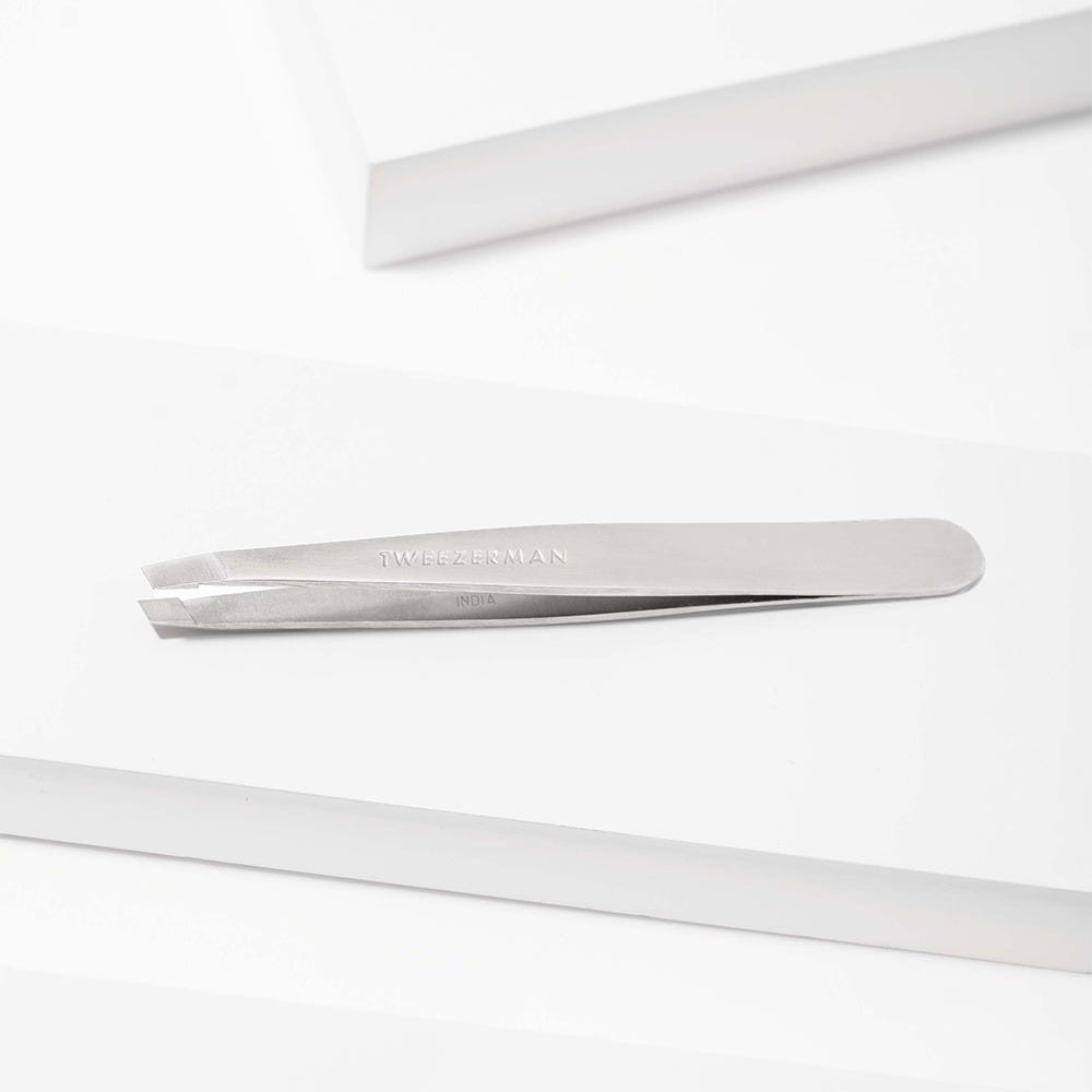 TWEEZERMAN Schräge Pinzette Silver