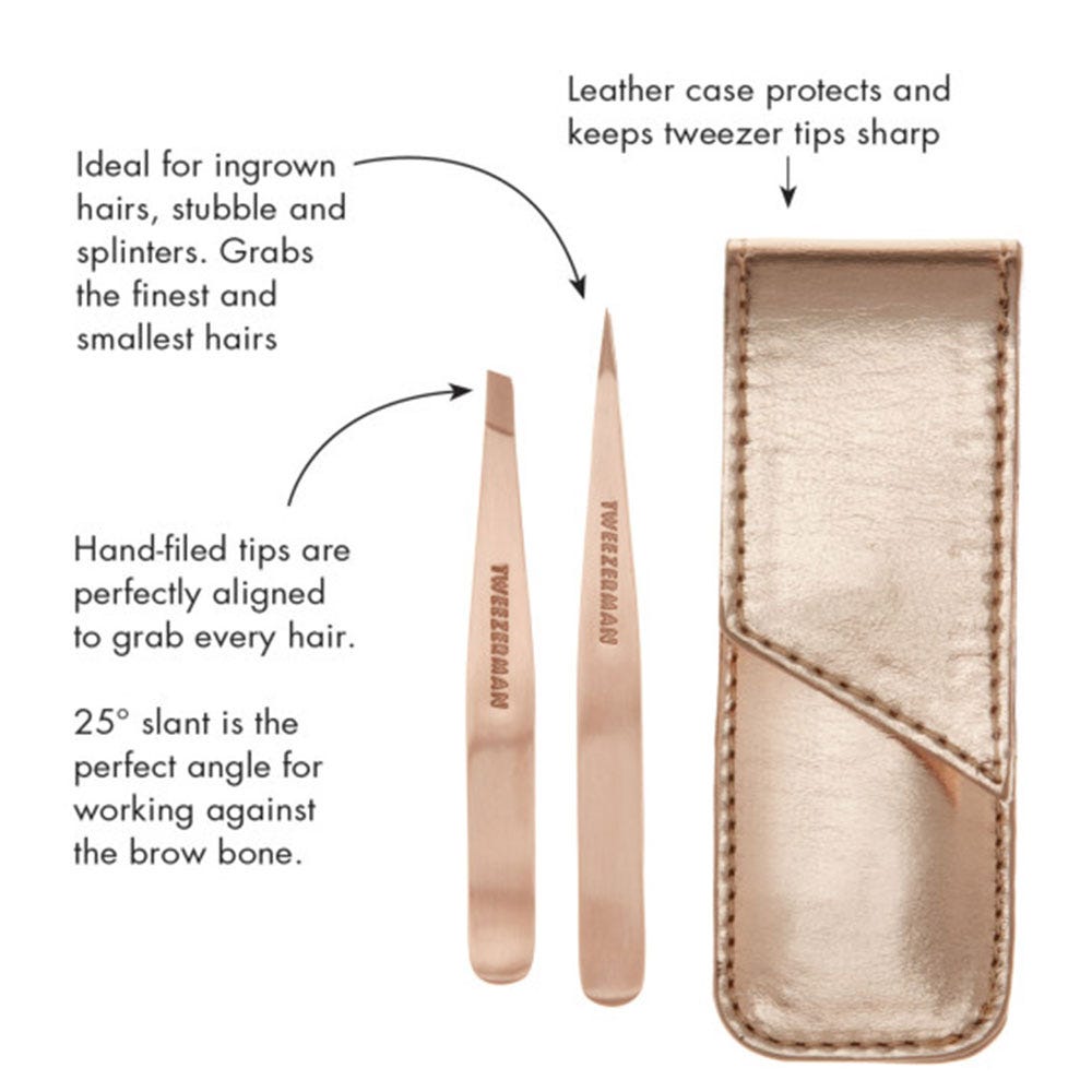 Tweezerman Studio Petite Pinzetten Set Rosé Gold