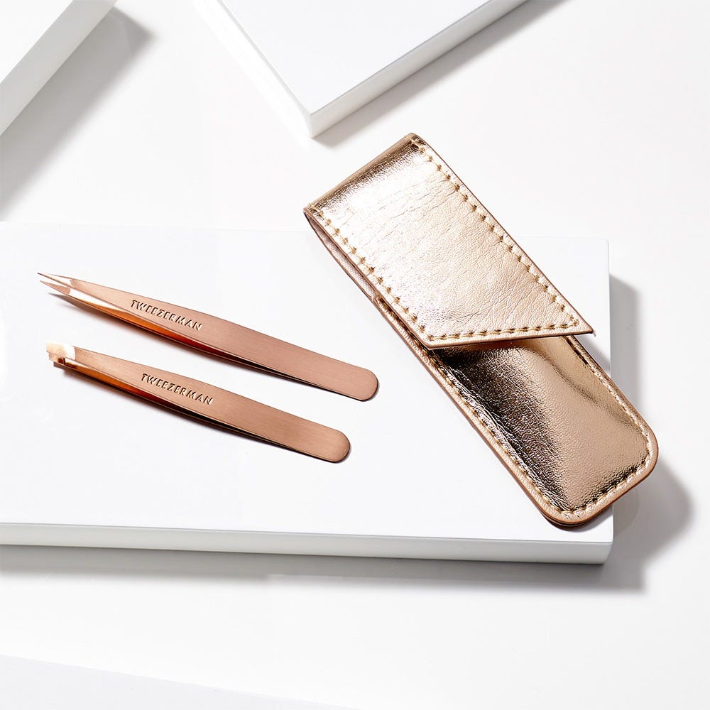 Tweezerman Studio Petite Pinzetten Set Rosé Gold