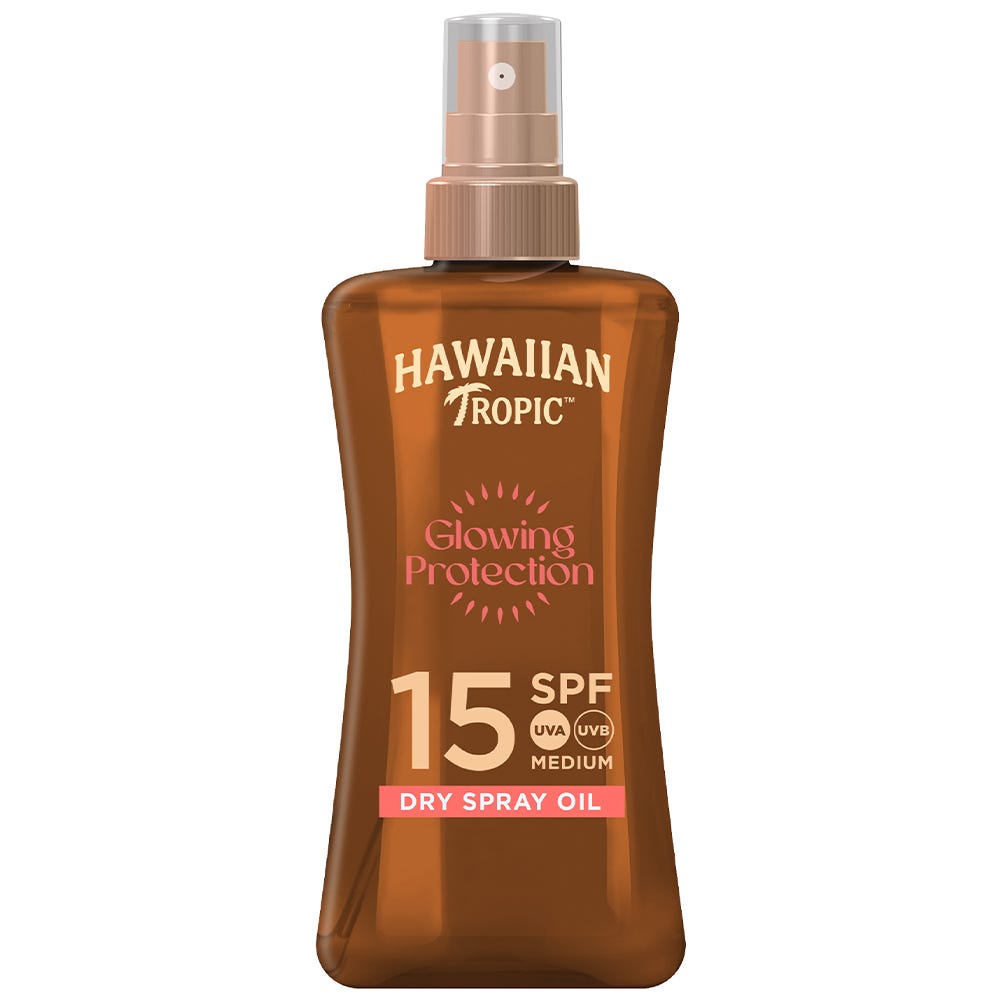 Hawaiian Tropic Glowing Protection Dry Spray Oil LSF15 200 ml
