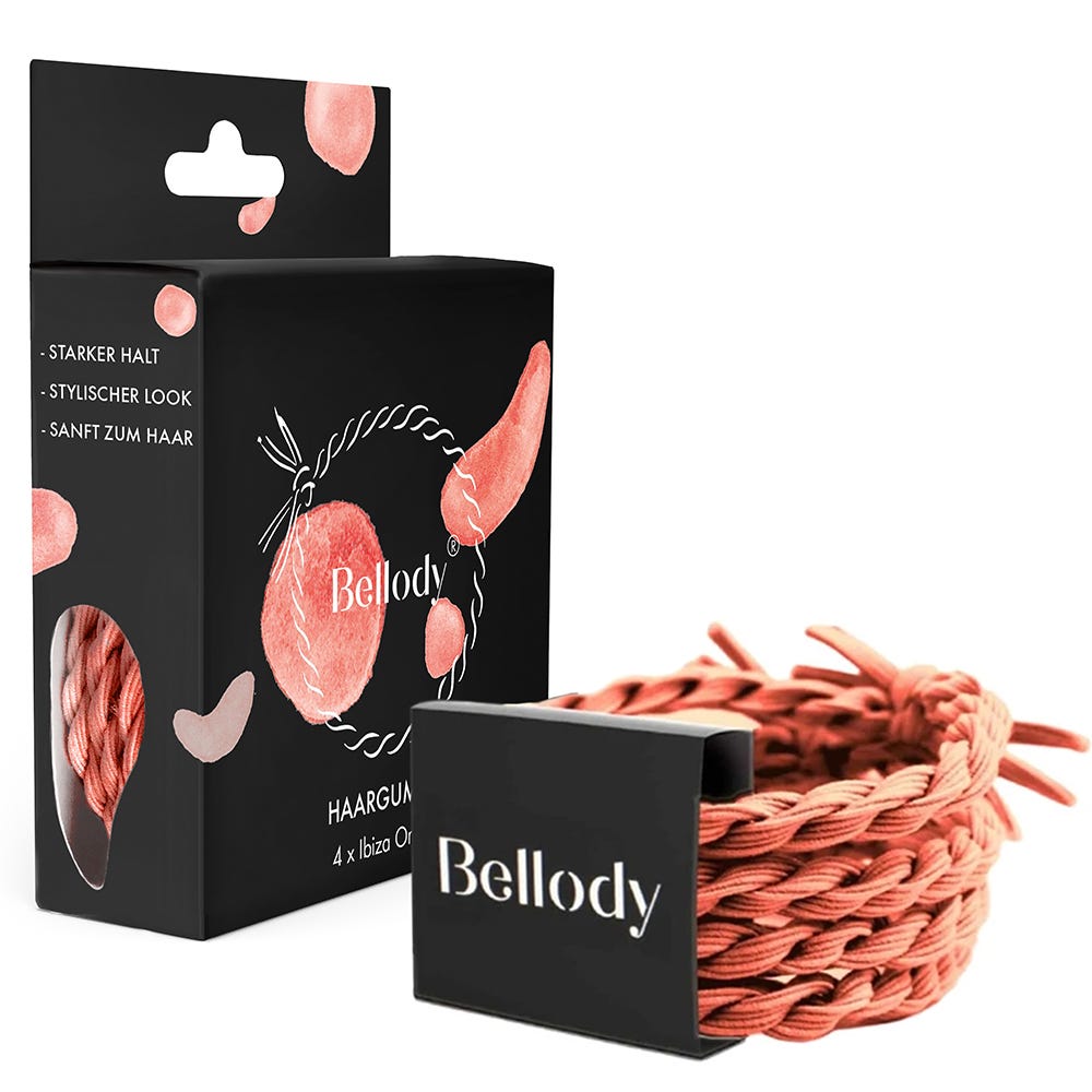 Bellody Original Haargummis Ibiza Orange 4 Stück