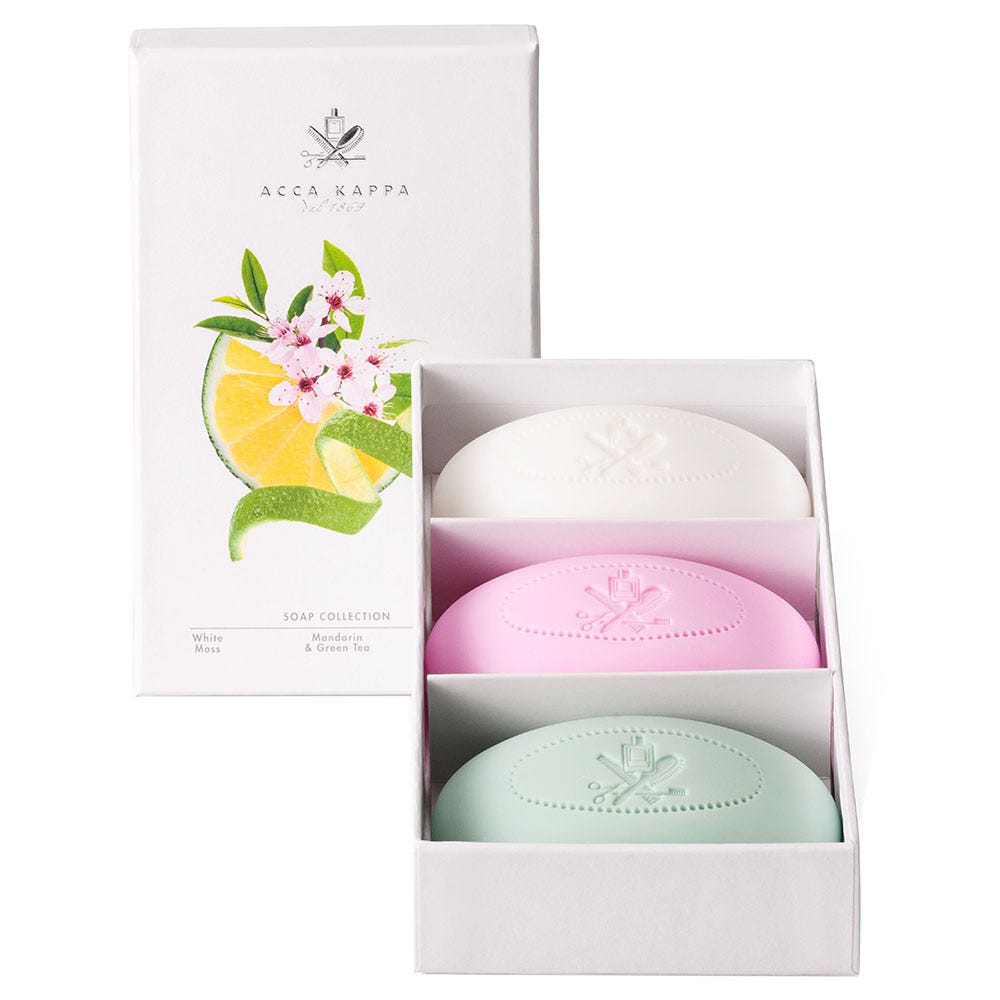 Acca Kappa Soap Set White Moss, Sakura Tokyo & Mandarin & Green Tea 3 x ...