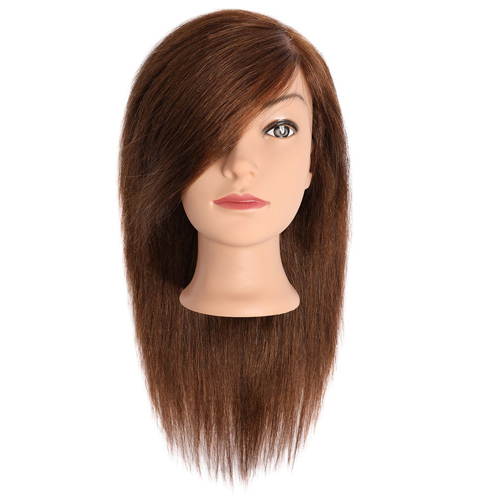 Efalock Übungskopf Emilia Naturhaar braun 35 cm