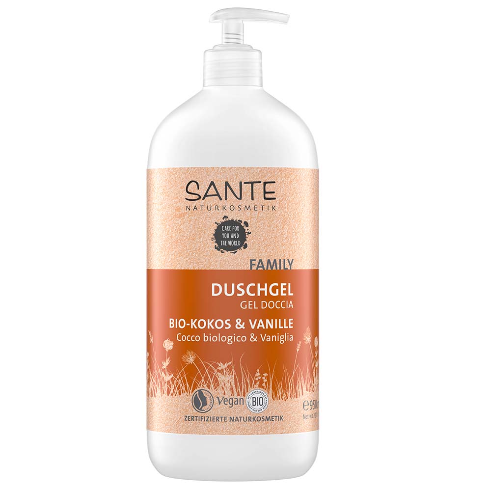 SANTE FAMILY Duschgel Bio-Kokos & Vanille 950 ml 