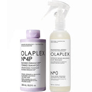 Olaplex Bundle No. 4-P + No. 0 Blonde Enhancer Toning Shampoo & Intensive Bond Building Hair Treatment