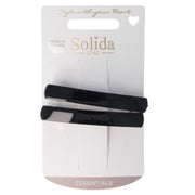 Solida Patentspange Schwarz 2 Stück