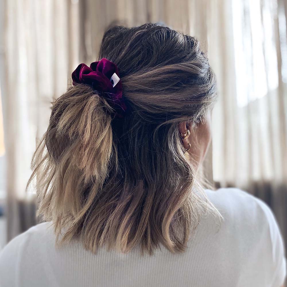 Bellody Original Velours Scrunchie Bordeaux Red