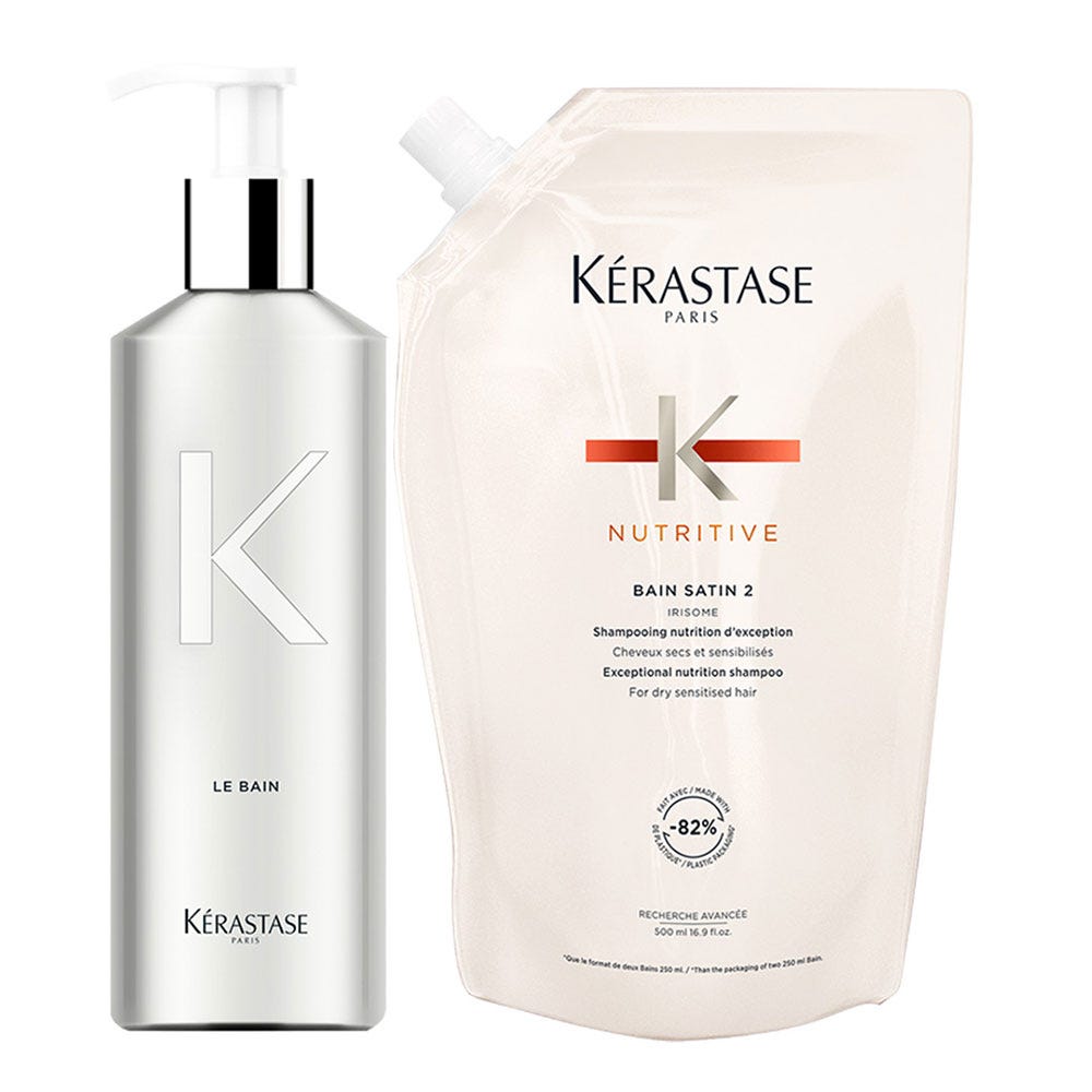 Kérastase Nutritive Bain Satin 2 Irisome Refill Pouch 500 ml + Alu-Flasche