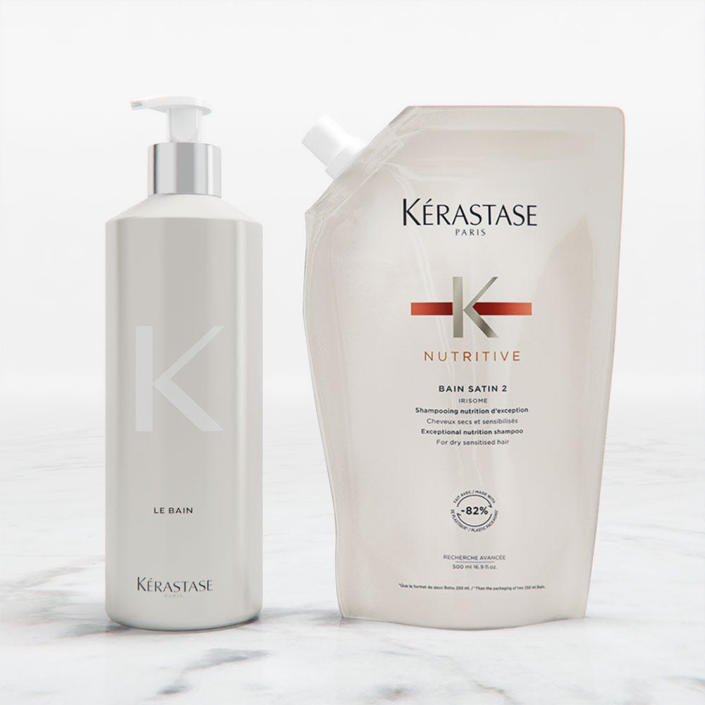 Kérastase Nutritive Bain Satin 2 Irisome Refill Pouch 500 ml + Alu-Flasche