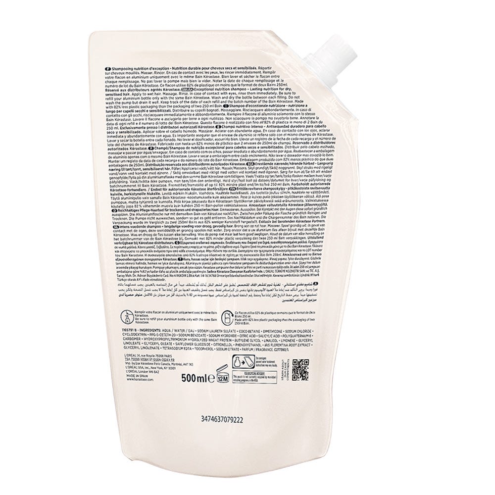 Kérastase Nutritive Bain Satin 2 Irisome Refill Pouch 500 ml + Alu-Flasche