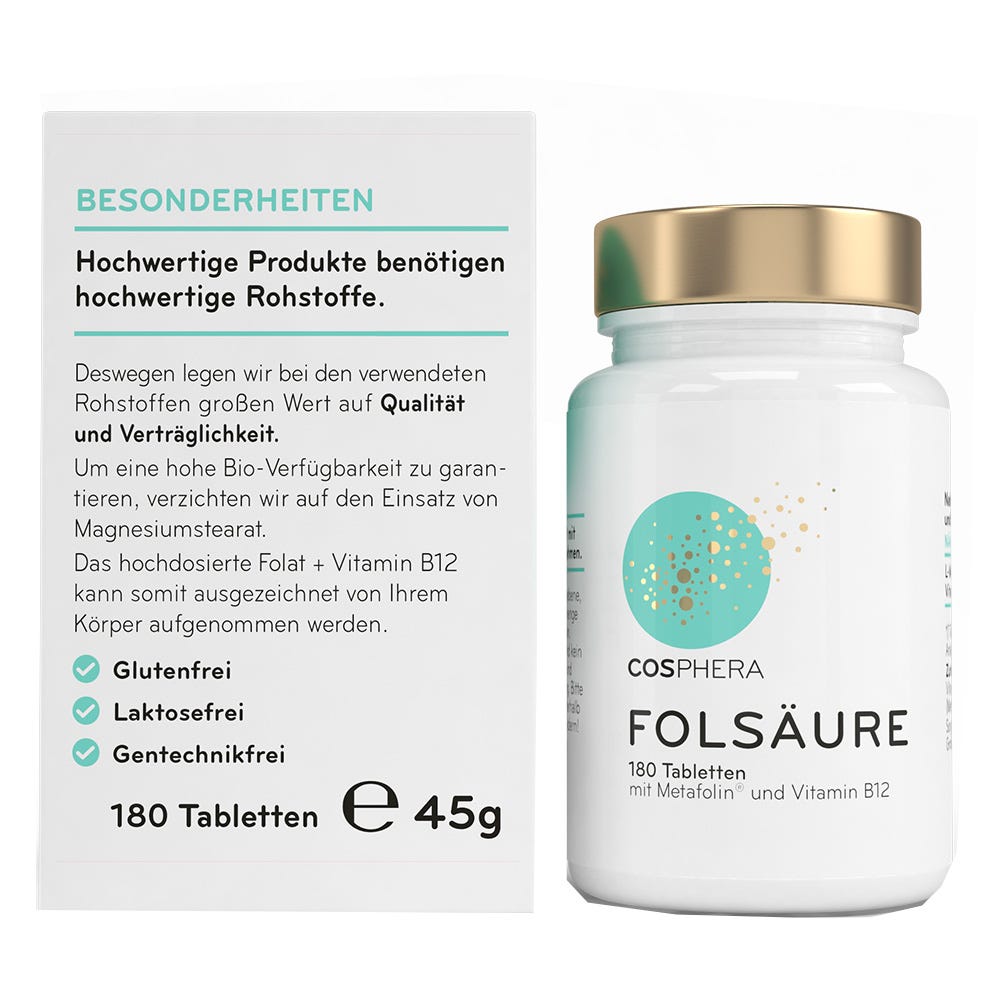 COSPHERA Folsäure Tabletten 180 Stück