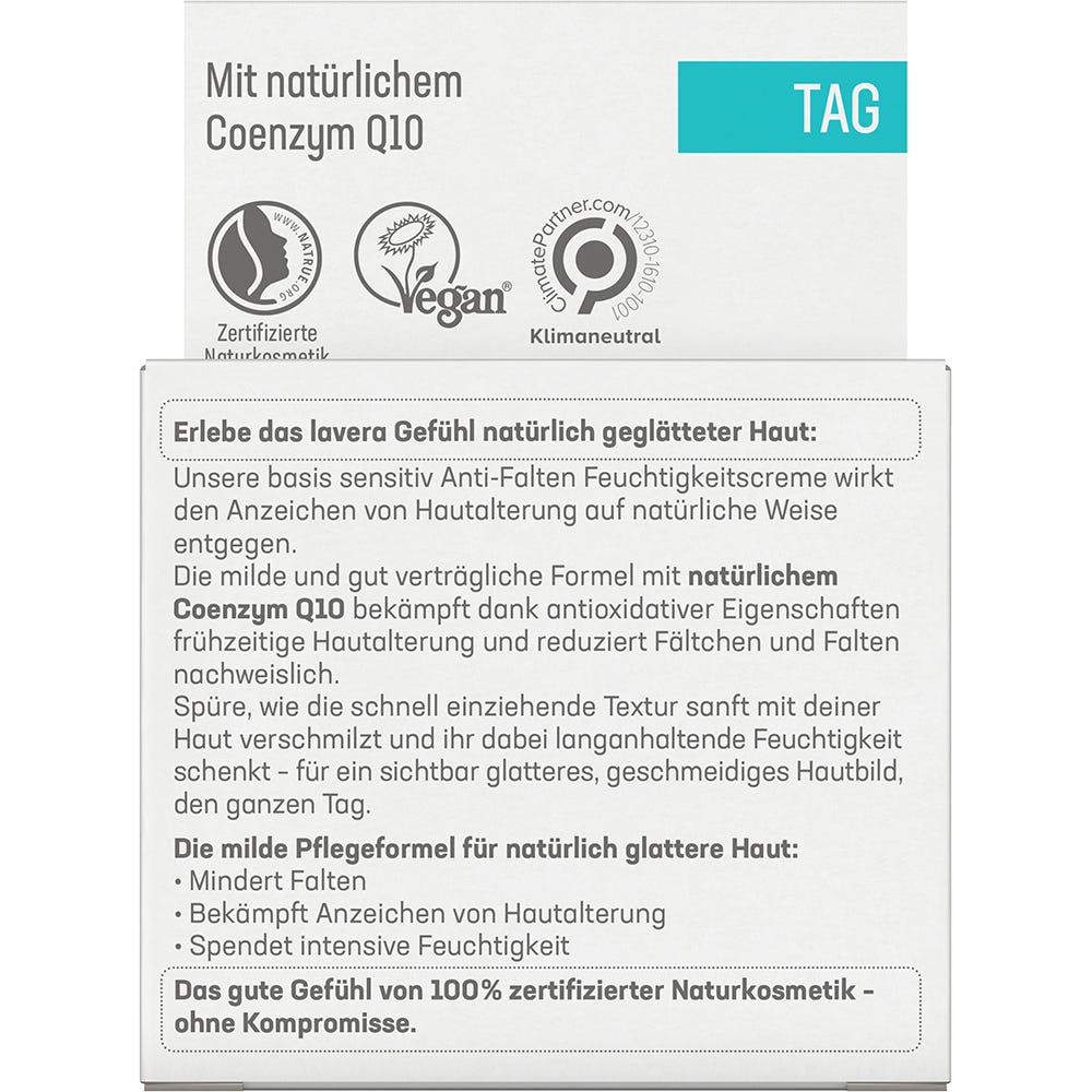 Lavera Basis Sensitiv Antifalten Feuchtigkeitscreme Q10 50 ml