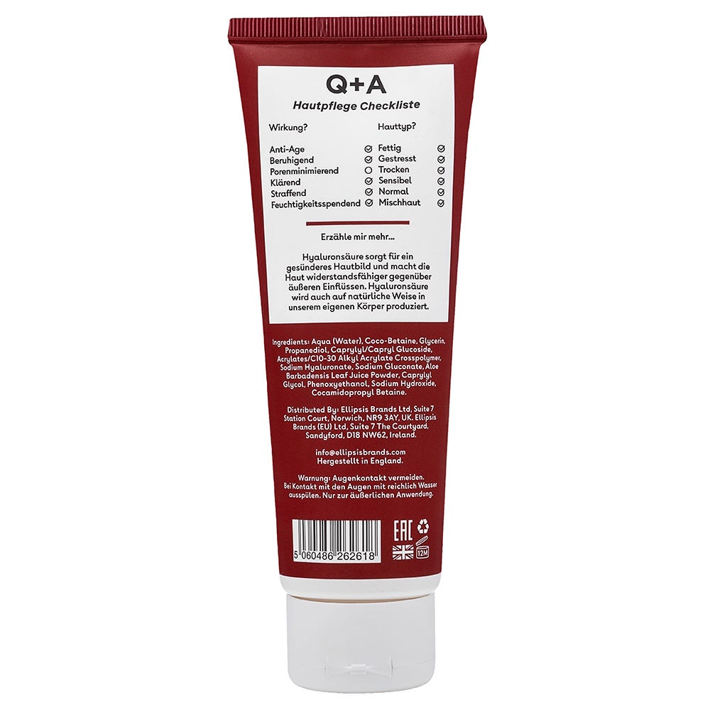 Q+A Hyaluronsäure Reinigungsgel 125 ml