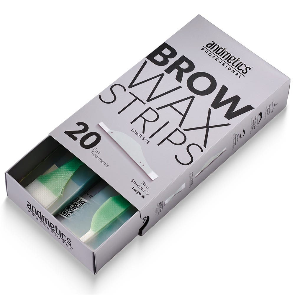 andmetics Brow Wax Strips Large 20 Stück