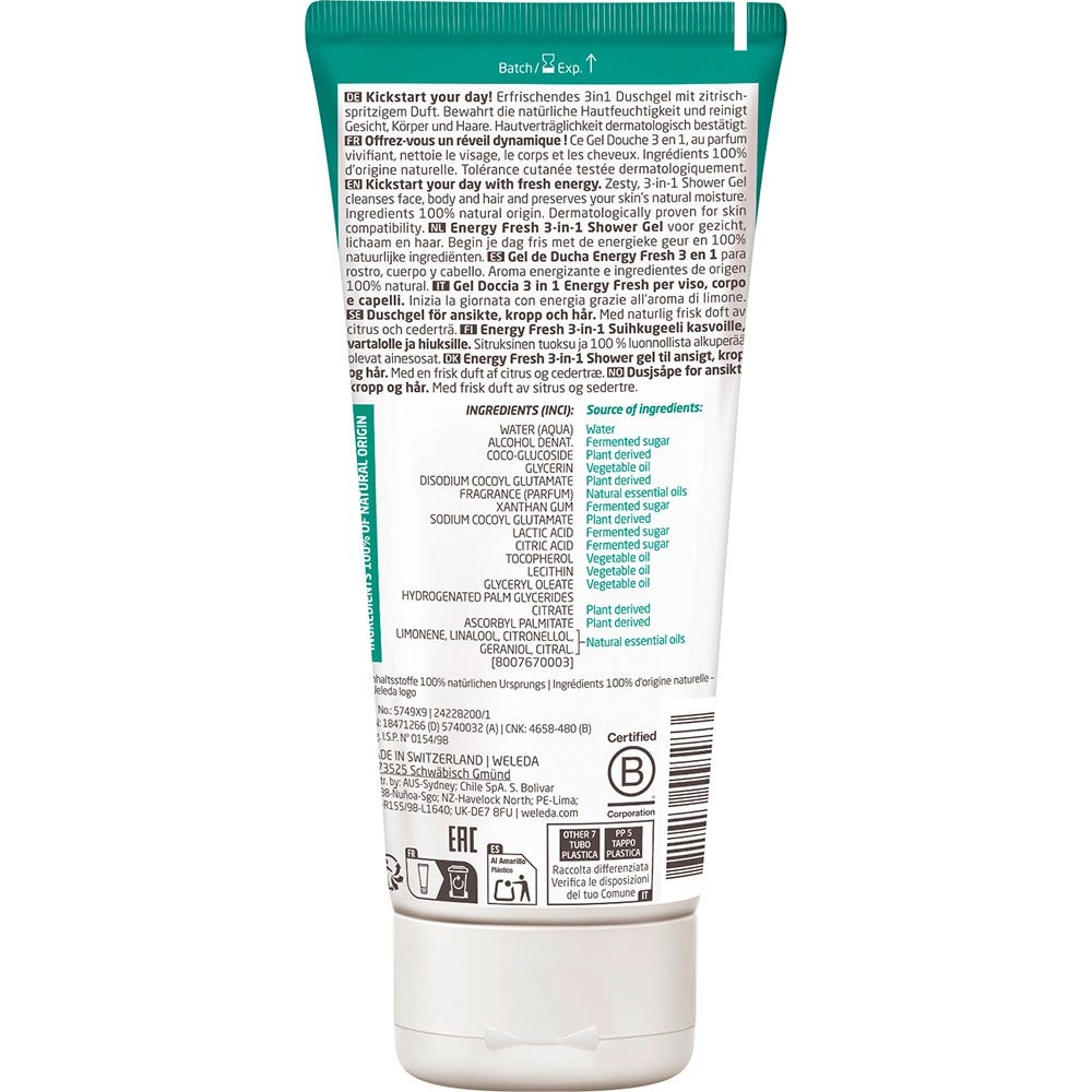 Weleda Men Energy Fresh 3in1 Shower Gel 200 ml