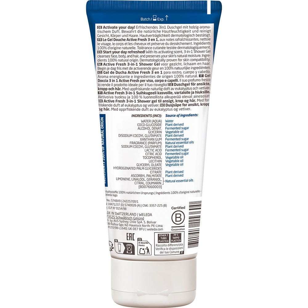 Weleda Men Active Fresh 3in1 Sower Gel 200 ml