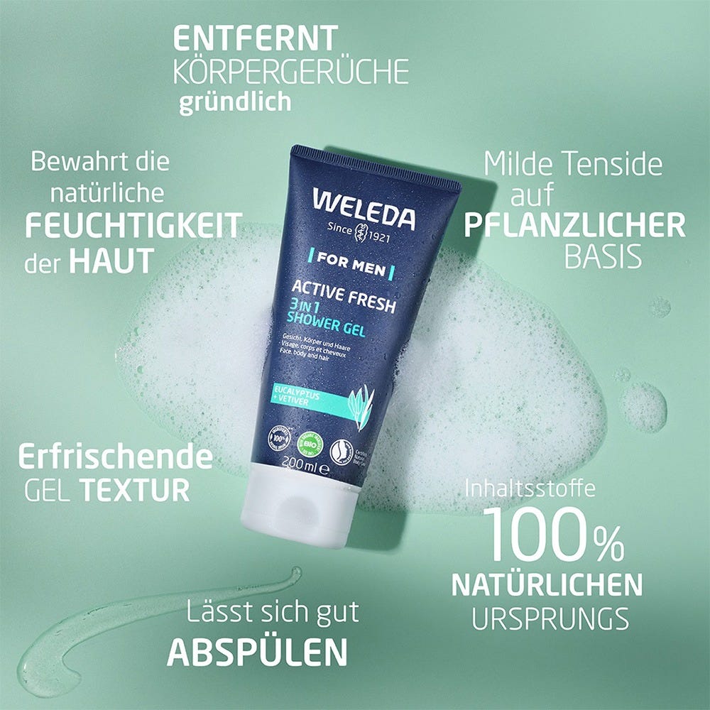 Weleda Men Active Fresh 3in1 Sower Gel 200 ml
