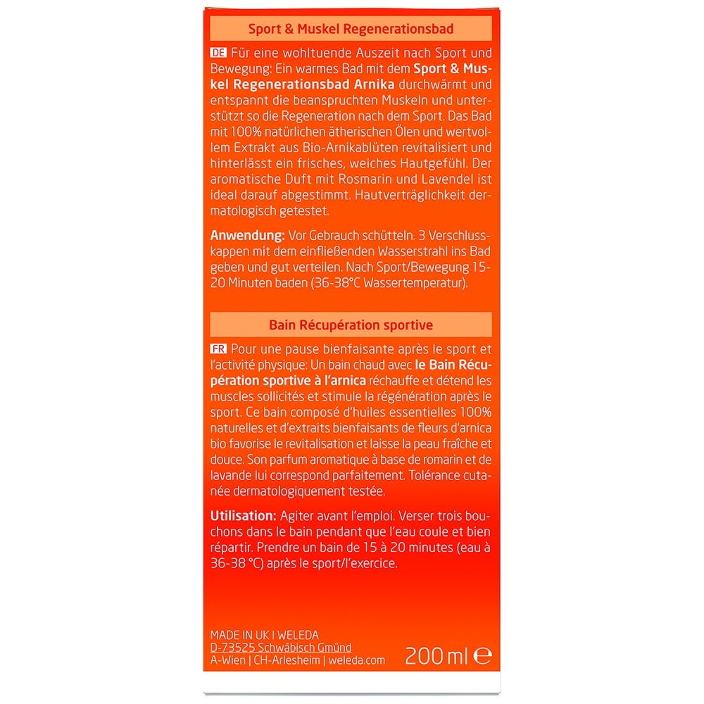 Weleda Sport & Muskel Regenerationsbad 200 ml