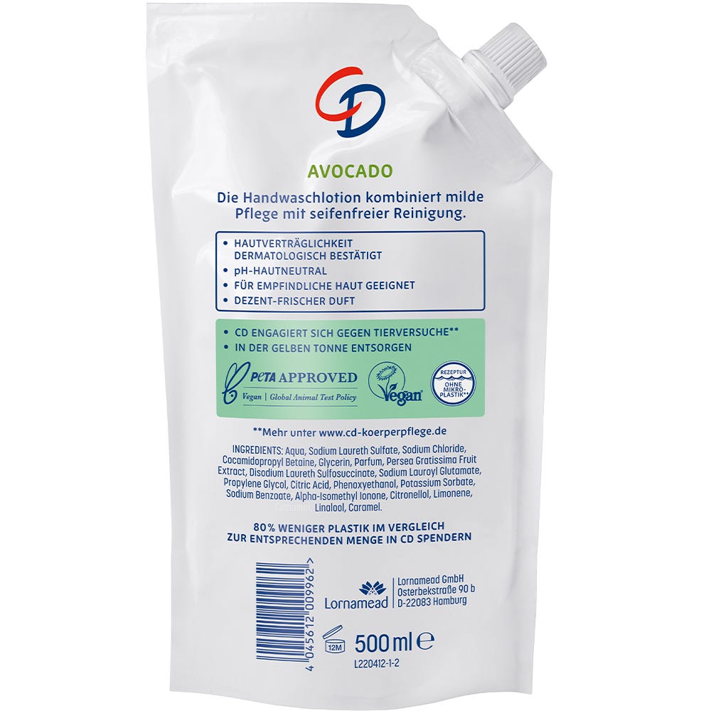 CD Handwaschlotion Avocado Nachfüllbeutel 500 ml