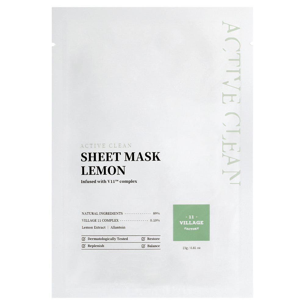 11 Village Factory Active Clean Sheet Mask Lemon 