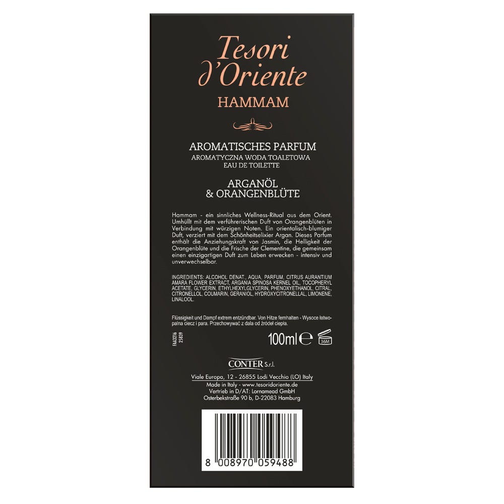 Tesori d´Oriente Eau De Toilette Hammam 100 ml