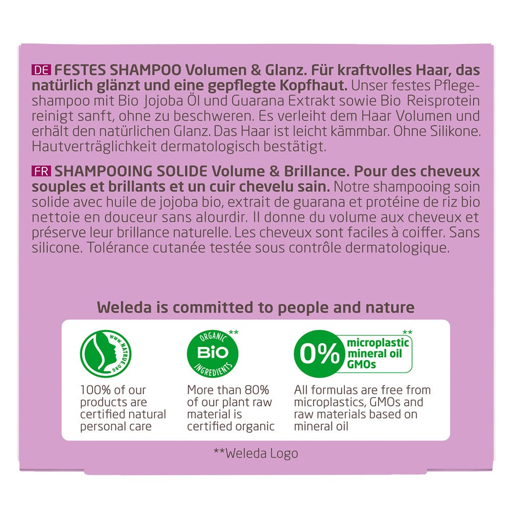 Weleda festes Shampoo Volumen & Glanz 50 g