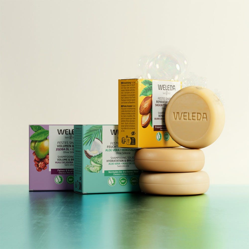Weleda festes Shampoo Volumen & Glanz 50 g