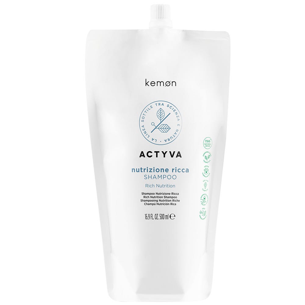kemon Actyva Nutrizione Ricca Shampoo Pouch Bag 500 ml