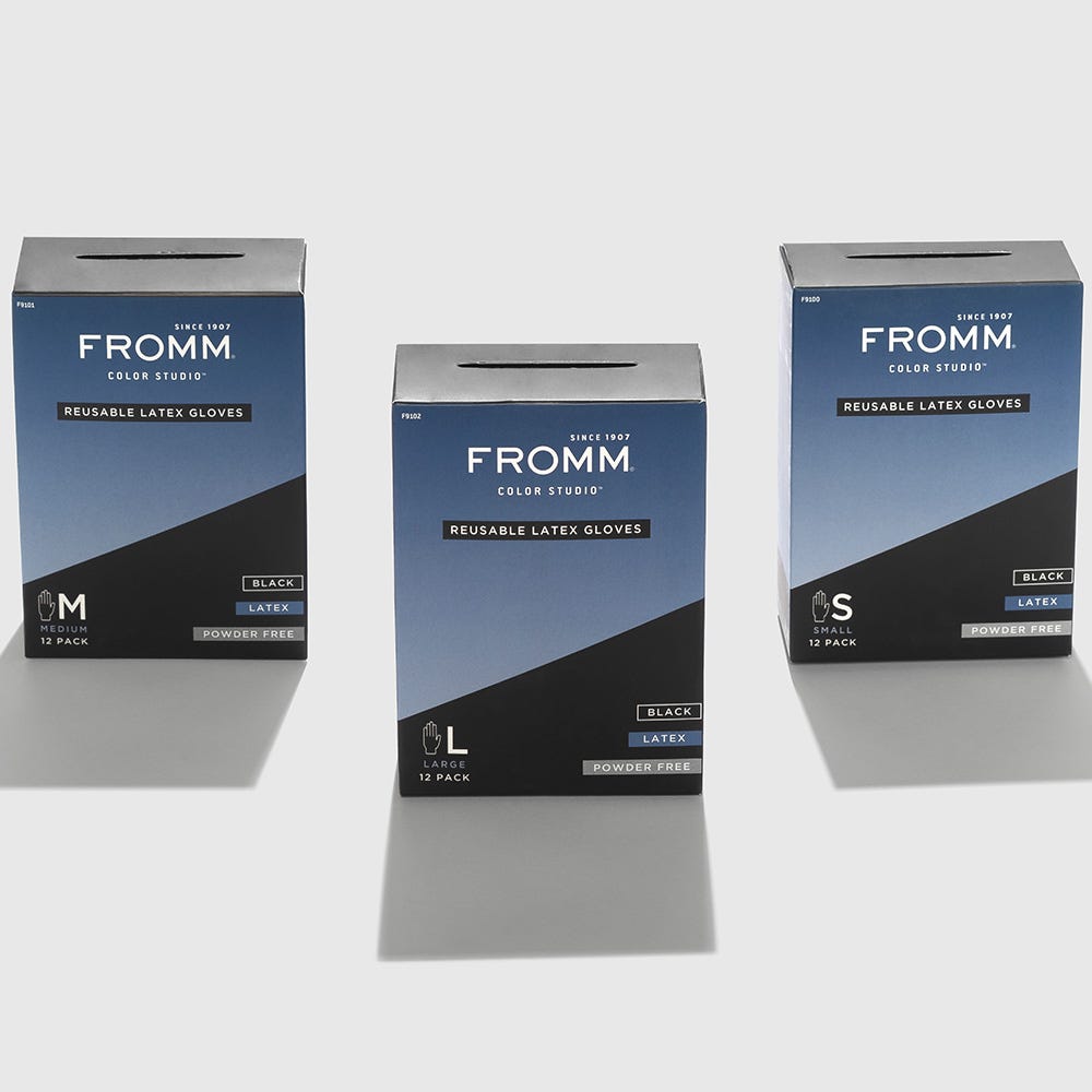Fromm Latexhandschuhe Schwarz S