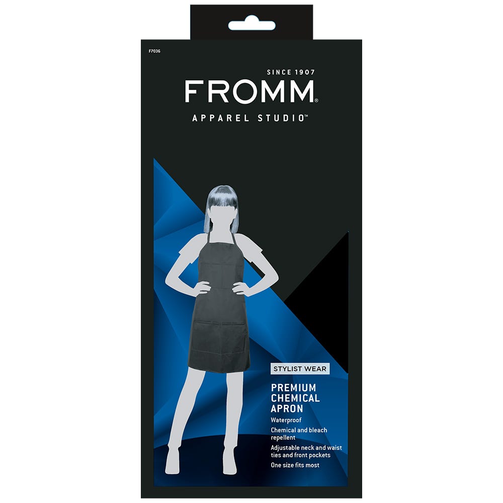 Fromm Stylisten Chemikalien Schürze Schwarz