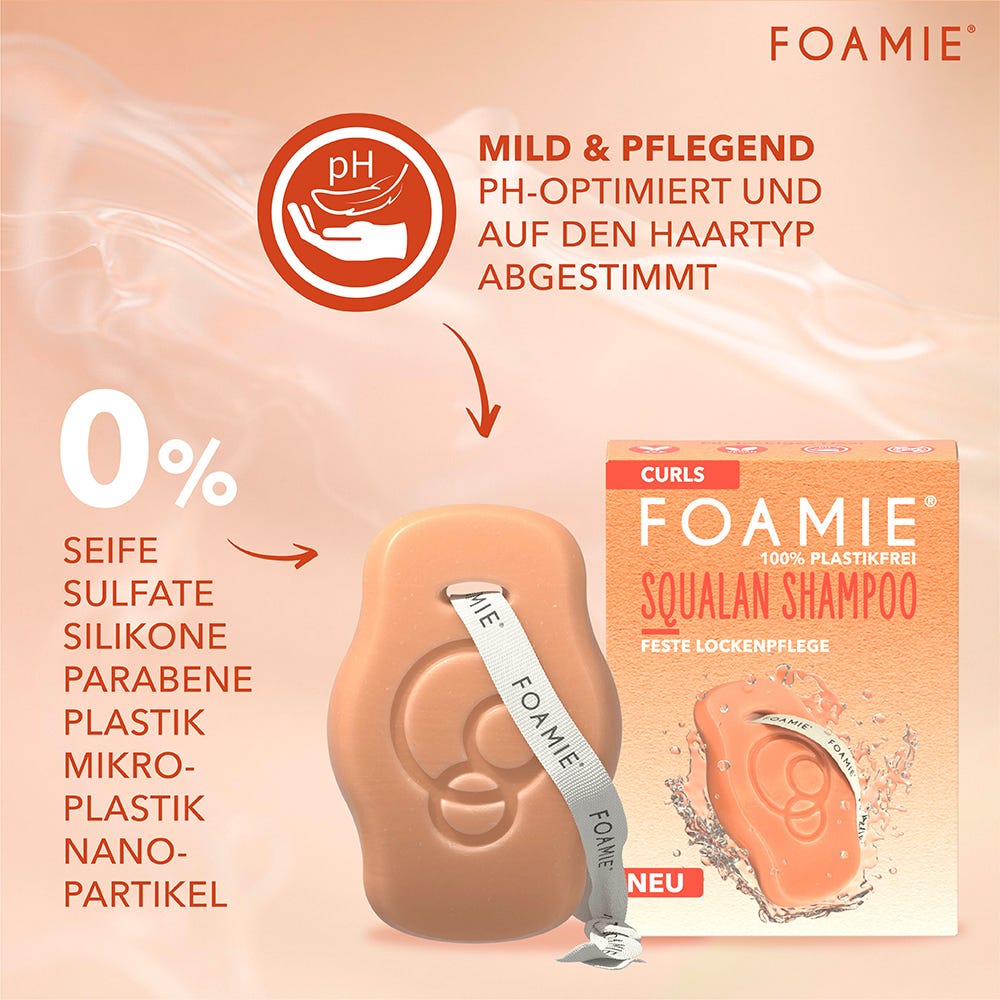 FOAMIE Festes Shampoo Curls mit Squalan