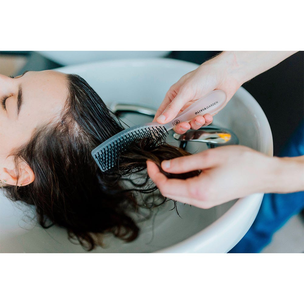 Olivia Garden Essential Style Wet Fine Hair Bristles Ice White