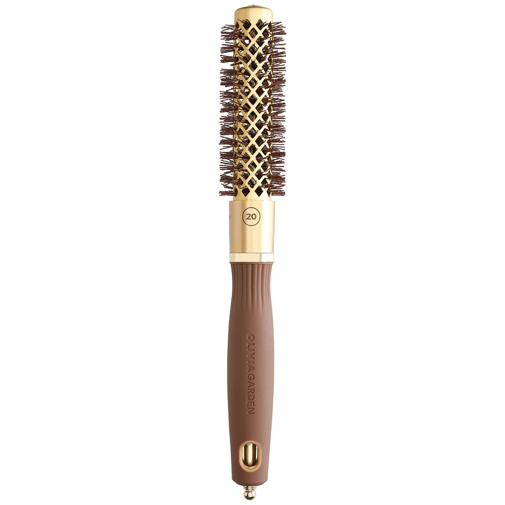 Olivia Garden Blowout Shine Wavy Bristles Gold & Brown 20mm