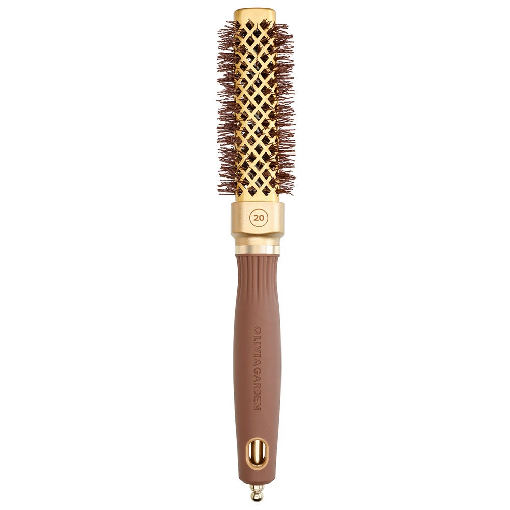 Olivia Garden Blowout Straight Wavy Bristle Gold&Brown 20mm