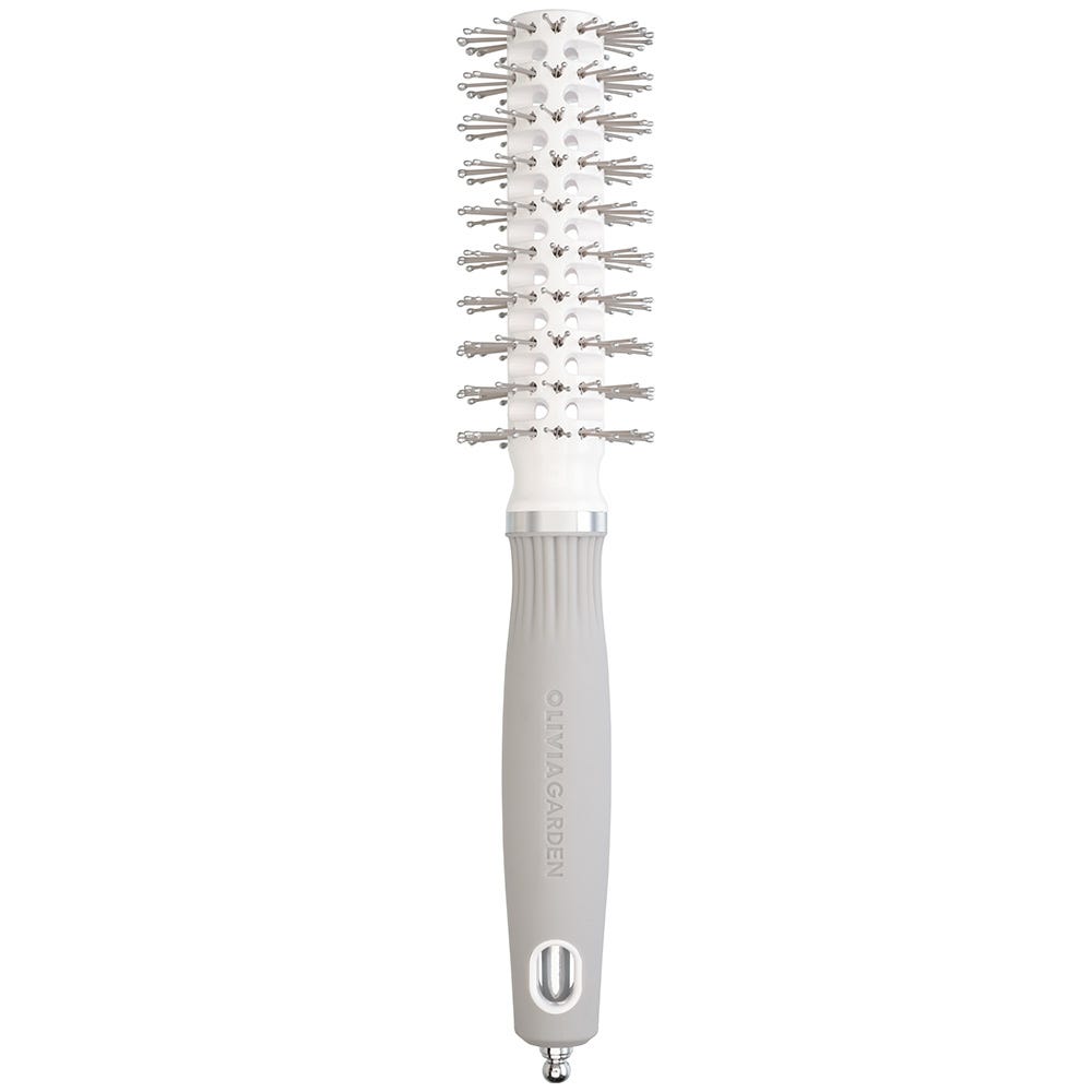 Olivia Garden VENT Double Bristles White & Grey 20 mm