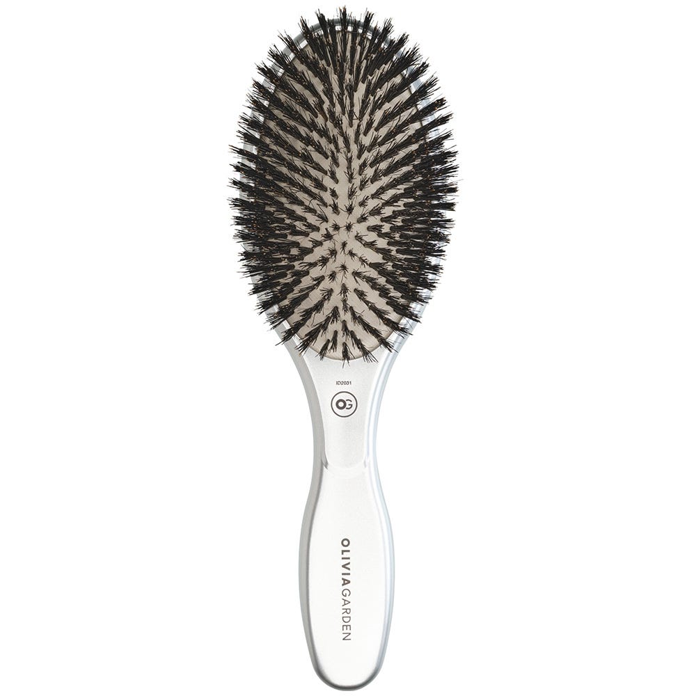 Olivia Garden EXPERT CARE OVAL Boar Bristles Silver