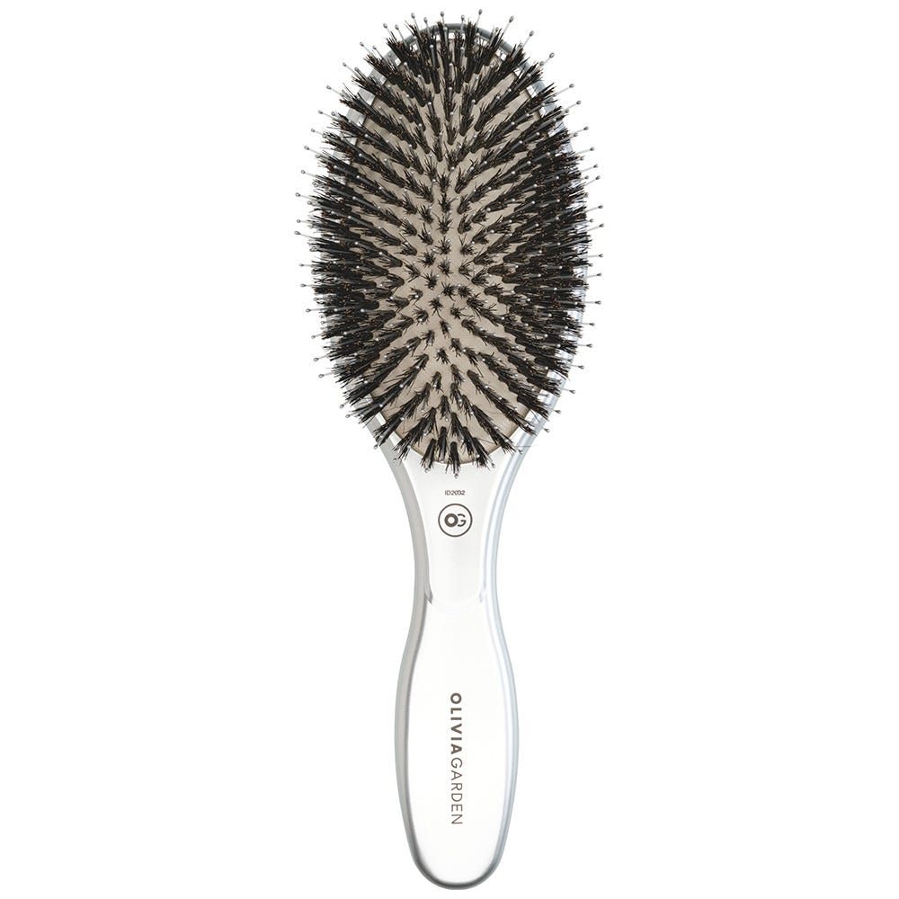 Olivia Garden CARE OVAL Boar & Nylon Bristles Silver