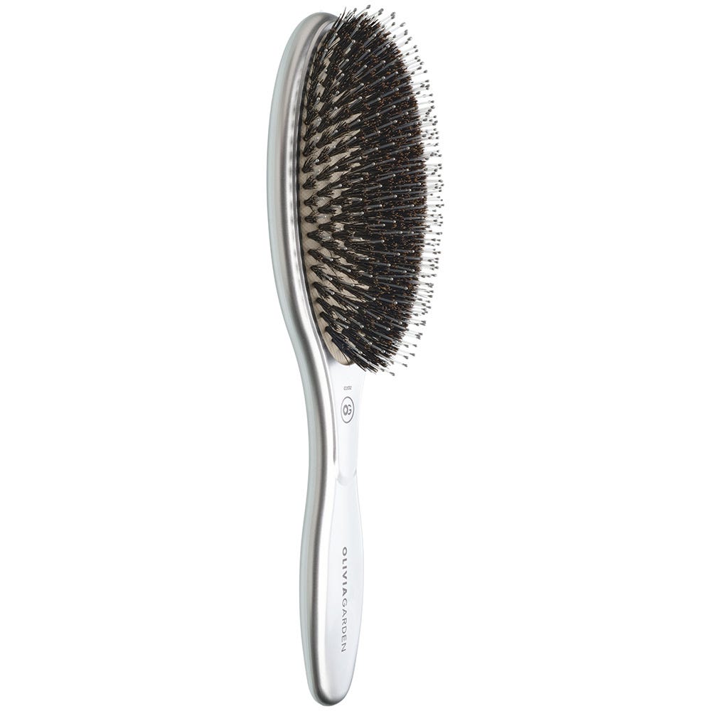 Olivia Garden CARE OVAL Boar & Nylon Bristles Silver