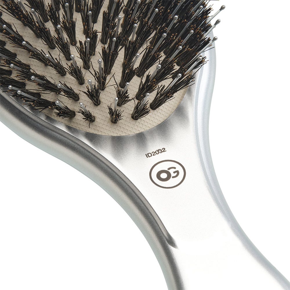Olivia Garden CARE OVAL Boar & Nylon Bristles Silver