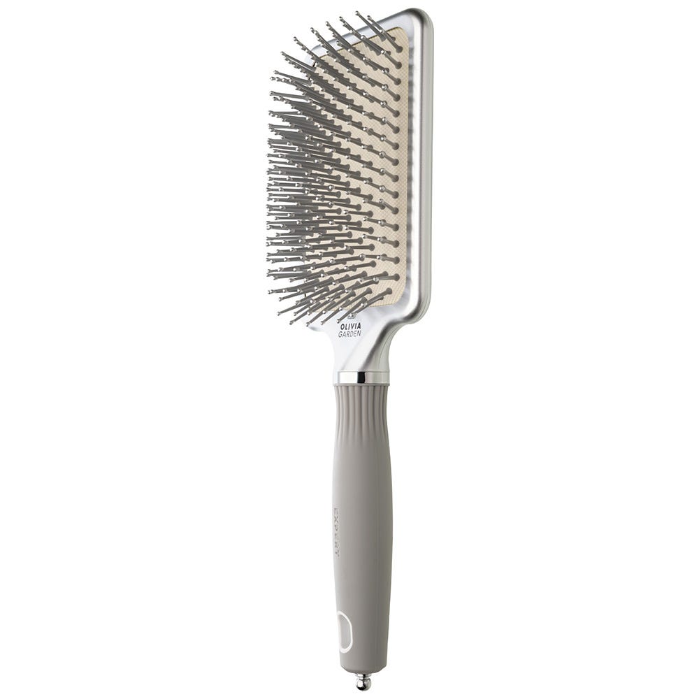 Olivia Garden RECTANGULAR Nylon Bristles Silver L